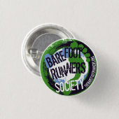Barefoot Runners Society Artsy Round Button (Voorkant /achterkant)