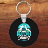 Barefoot Skiing Legend Retro Style Water Sport Ski Sleutelhanger (Voorkant)