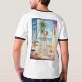 Barefoot Sunset Stroll – Tropical Beach Art  T-shirt (Achterkant)