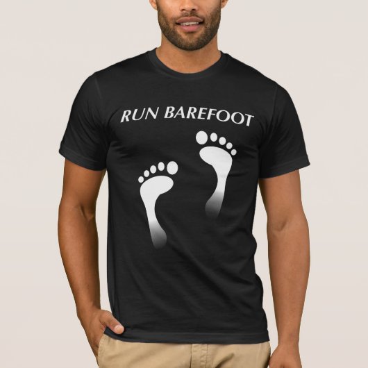 Barefoot uitvoeren t-shirt (Voorkant)