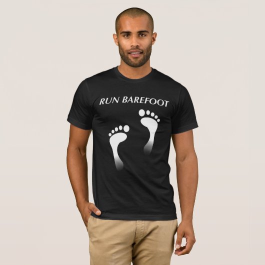 Barefoot uitvoeren t-shirt (Voorkant volledig)