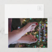 Barefoot voor het Feestdagen Briefkaart (Voorkant / Achterkant)