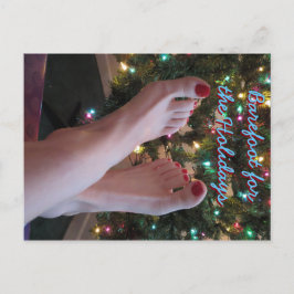 Barefoot voor het Feestdagen Briefkaart