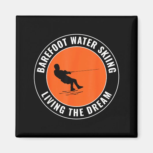 Barefoot water skiën motorboot water magneet (Voorkant)
