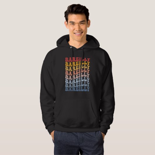 Bareilly City Groovy Retro Hoodie (Voorkant volledig)