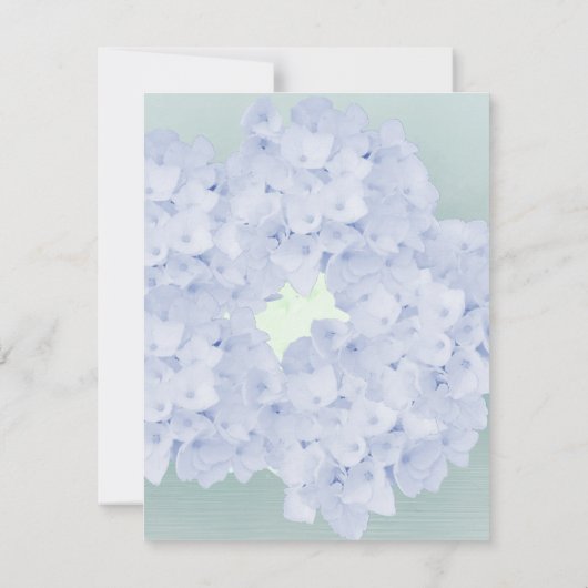Barely Blue Hydrangea Reply Kaart (Achterkant)