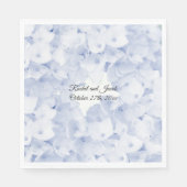 Barely Blue Hydrangea Wedding Paper Napkins Servet (Voorkant)