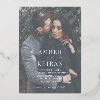 Barely Daar Shades - Fotobruiloft Folie Uitnodiging