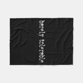 Barely Draaglijke Grappige Humor Sarcasme Grappige Fleece Deken (Voorkant (Horizontaal))
