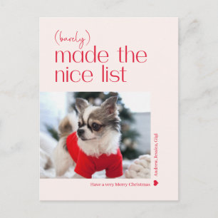 Barely Made It Editable Color Holiday Postcard Feestdagenkaart