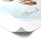 Barely Wait Neutrale Baby Shower Tafel Sign Poster (Hoek)
