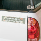 Barevoets, Linnen, & Volledig Geactiveerde Bumpers Bumpersticker (Op Truck)