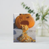 Barfing Pumpkin Briefkaart (Staand voorkant)