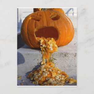 Barfing Pumpkin Briefkaart