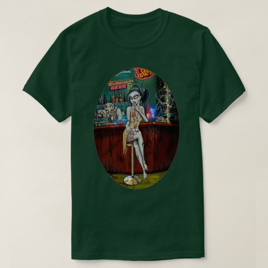 Barfly Zombie Chick T-shirt (Design voorkant)