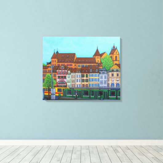 Barfusserplat Rendez-vous Canvas Print (Insitu (Houten vloer))