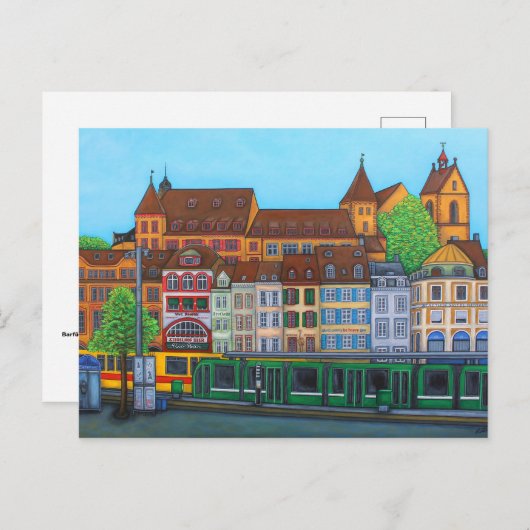 Barfüsserplatz Rendez-vous Briefkaart by Lisa Lore (Voorkant / Achterkant)