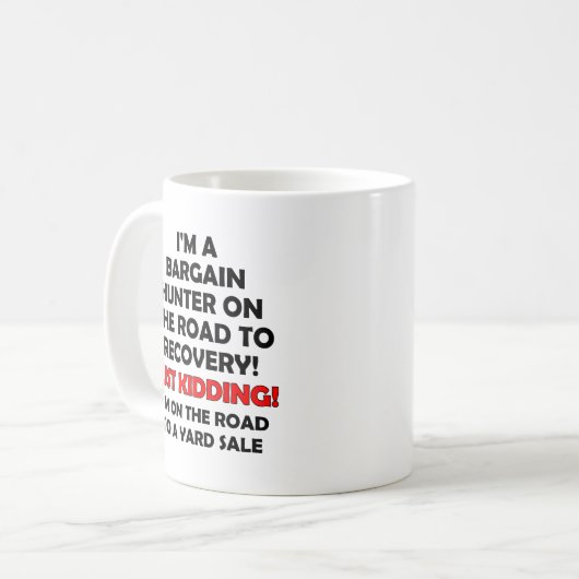 Bargain Hunter Funny Mug Koffiemok (Voorkant links)