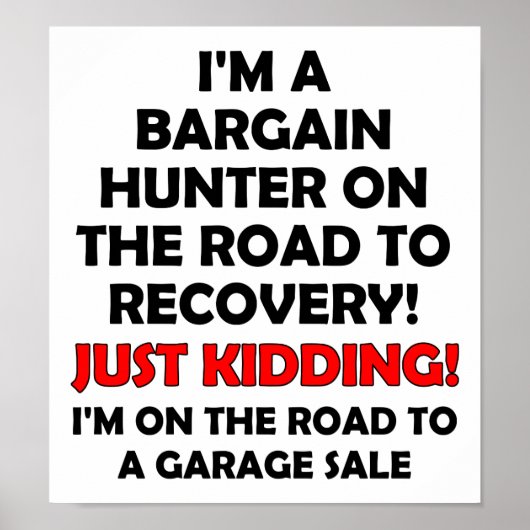 Bargain Hunter Funny Poster (Voorkant)