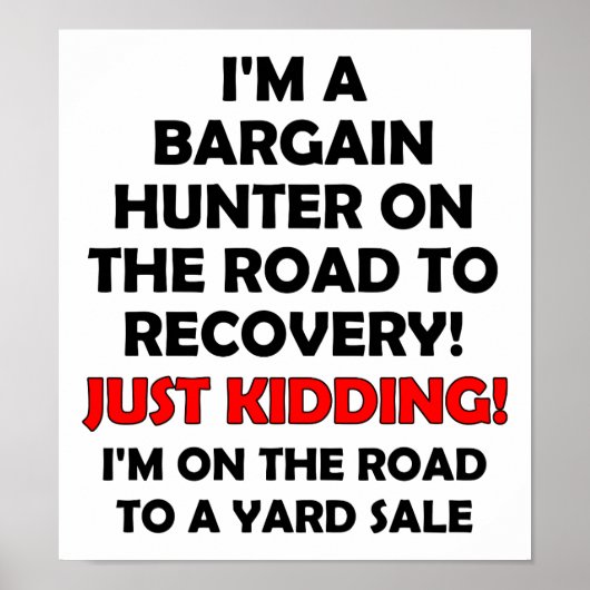 Bargain Hunter Funny Poster (Voorkant)