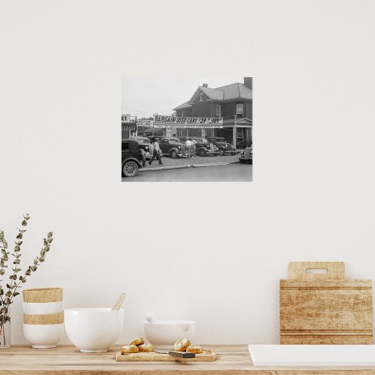 Bargain used Cars, 1938. foto Poster (Keuken)