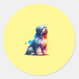 Bargamasco Sheepdog Ronde Sticker
