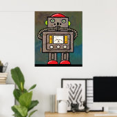 BargasKunstwerken met hoge robotarruk Poster (Thuiskantoor)
