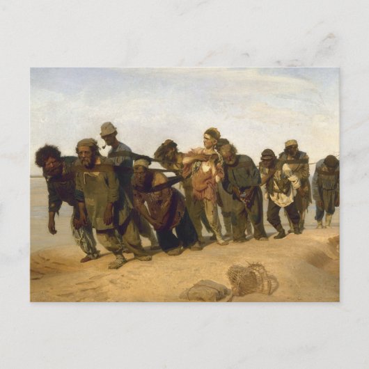 Barge Haulers op de Volga Briefkaart (Voorkant)