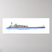 Barge James L. Kuber en tug Victory Poster (Voorkant)