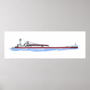 Barge James L. Kuber en tug Victory Poster