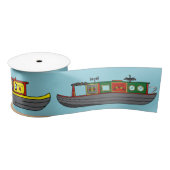 Barges and Canal Boat Narrowboats Birthday Satijnen Lint (Spoel)