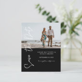 Bargin Foto & Typografie Bewaar de Datum Zwart 4 (Staand voorkant)