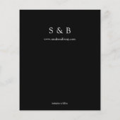 Bargin foto & Typografie Save the Date Black H (Achterkant)