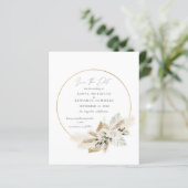 Bargin Photo & Boho Pampas Grass Save the Date (Staand voorkant)