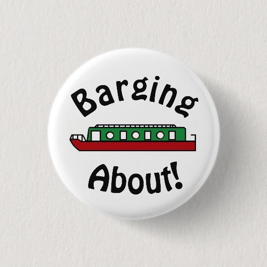 Barging over kanaalboot ronde button 3,2 cm (Voorkant)