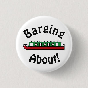 Barging over kanaalboot ronde button 3,2 cm