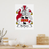 Barham Family Crest Poster (Keuken)
