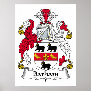 Barham Family Crest Poster