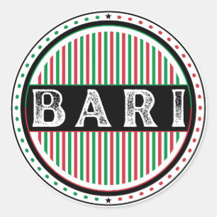 Bari City Pride Embleem – Italiaanse identiteit Ronde Sticker