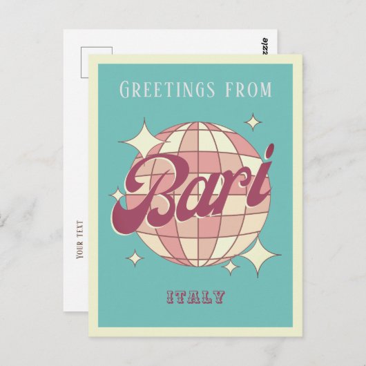 Bari Italië disco Retro  Briefkaart (Voorkant / Achterkant)