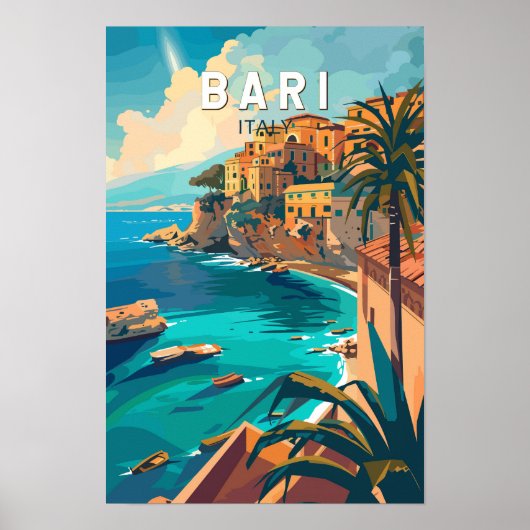 Bari Italië Reizen Kunst Vintage Poster (Voorkant)