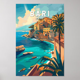 Bari Italië Reizen Kunst Vintage Poster