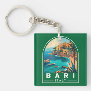 Bari Italië Reizen Kunst Vintage Sleutelhanger