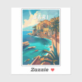 Bari Italië Reizen Kunst Vintage Sticker (Vel)