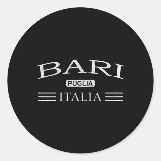 Bari Puglia Italia Bari Apulia Italië Ronde Sticker (Voorkant)