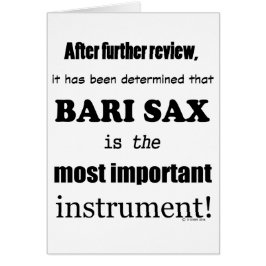Bari Sax belangrijkste instrument