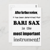 Bari Sax belangrijkste instrument Briefkaart (Voorkant / Achterkant)