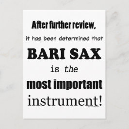Bari Sax belangrijkste instrument Briefkaart