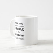 Bari Sax belangrijkste instrument Koffiemok (Voorkant links)