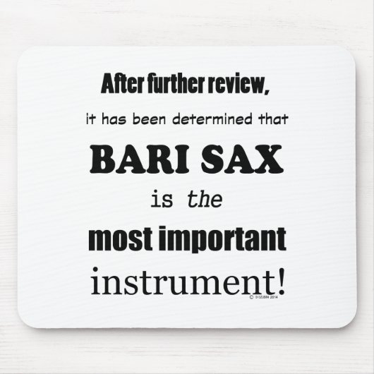 Bari Sax belangrijkste instrument Muismat (Voorkant)